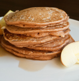 stack-of-eggless-pancakes-with-apples