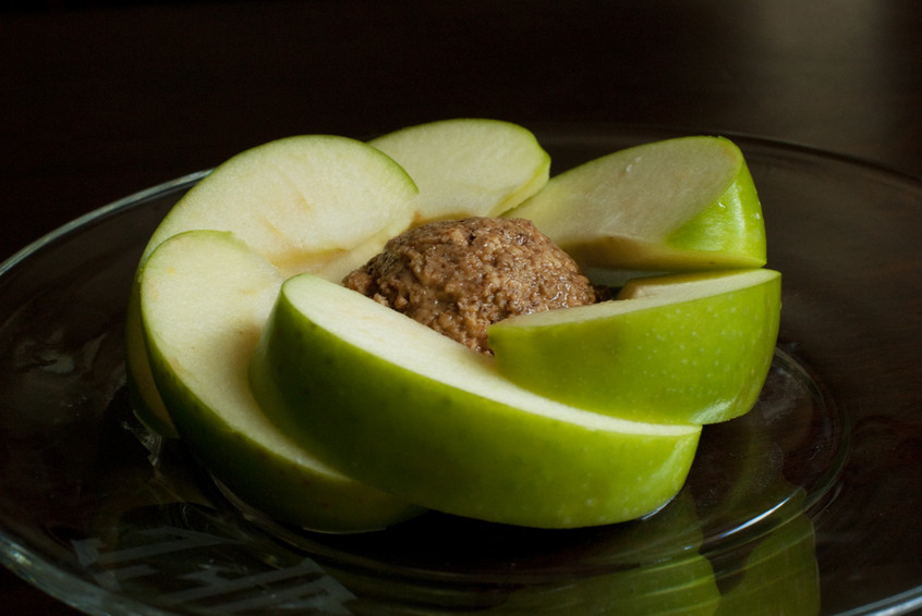 apple-around-almond-butter-ball