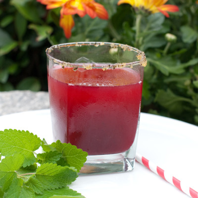 cranberry-lemonade-with-fall-flowers-in-background