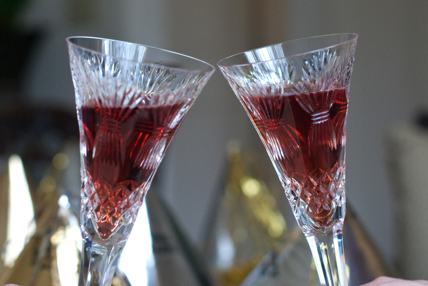 Kir-Royale-in-Champagne-glasses