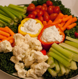 vegetable-platter-with-dill-sauce-in-peppers