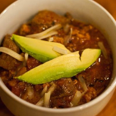 Colorado-chili-with-fresh-avocado-and-cheddar