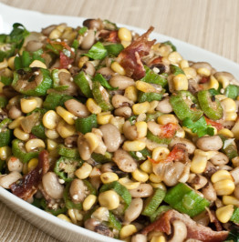 black-eyed-peas,-okra,-corn-and-bacon-plated