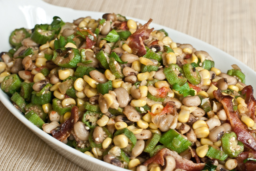 black-eyed-peas,-okra,-corn-and-bacon-plated