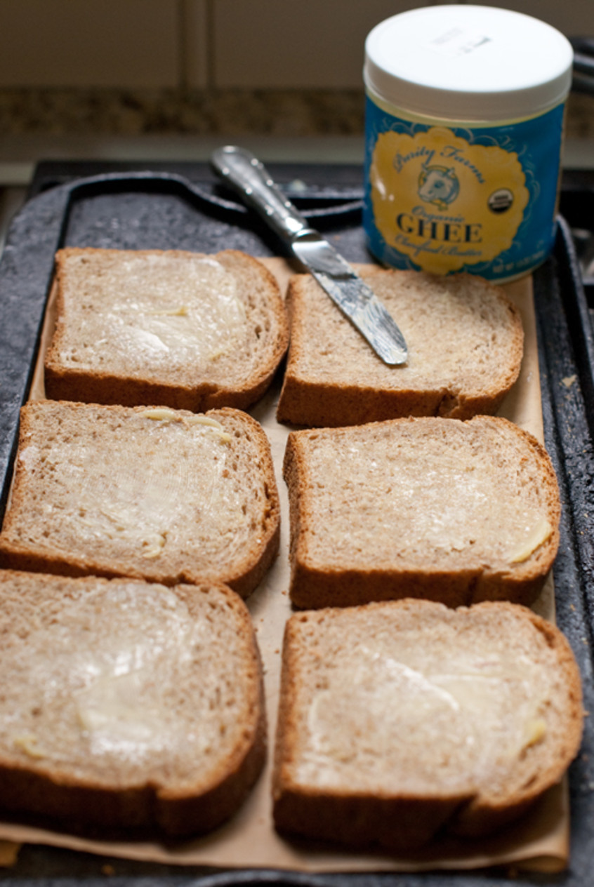 ghee-on-top-of-wheat-bread-to-create-a-cheesy-sage-crouton