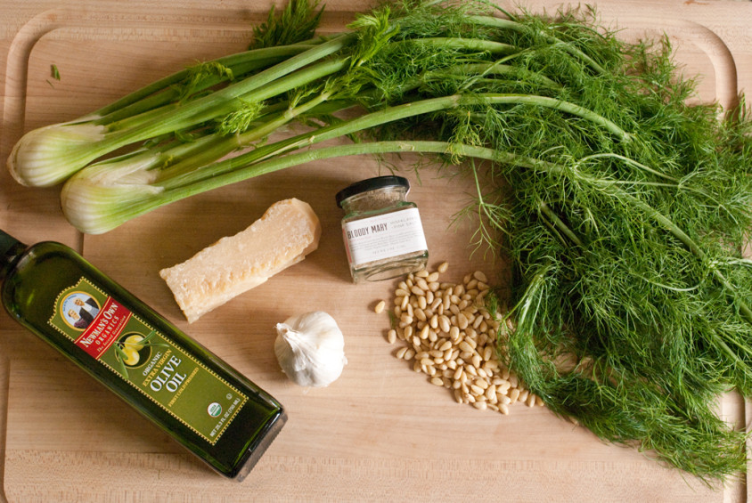 fennel-frond-pesto-with-parmesan-ingredients
