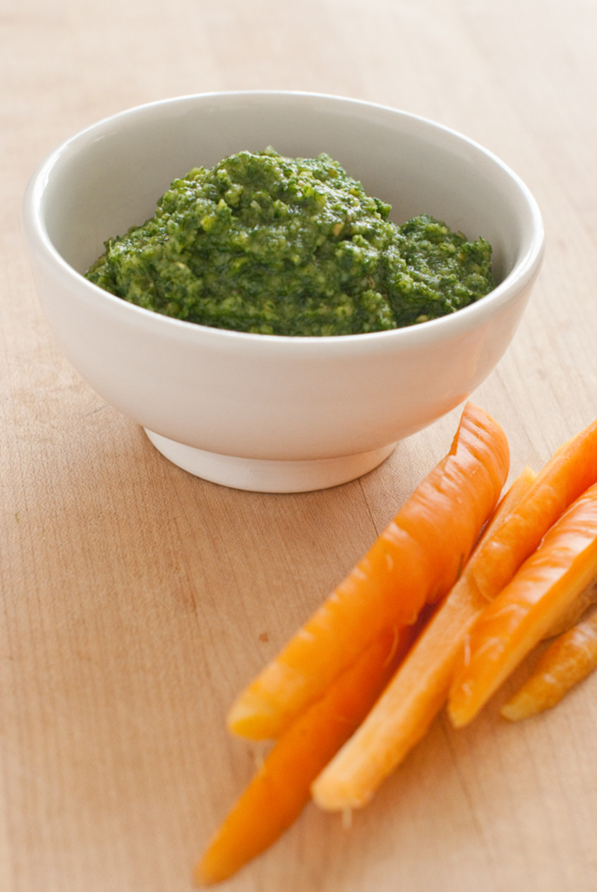 parmesan-fennel-frond-pesto-with-farm-fresh-carrots