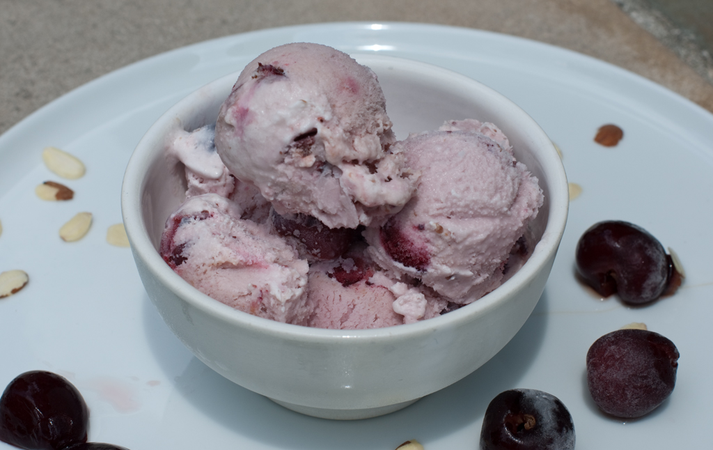 cherry-vanilla-ice-cream-with-almond-slivers