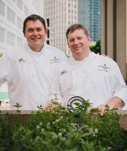 Executive-Chef-Robert-Gerstenecker-and-Pastry-Chef-Charles-Barrett-of-Park-75-Restaurant-at-Four-Seasons-Hotel-Atlanta