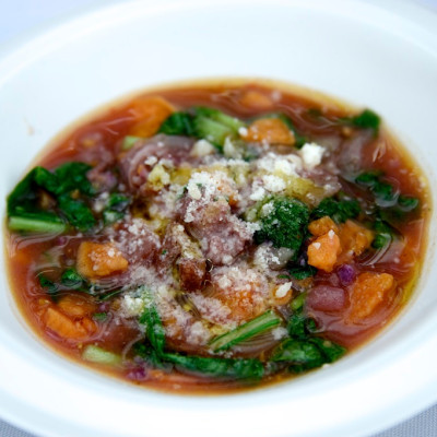 Tuscan-soup-with-Burge-sweet-potatoes-and-turnip-greens
