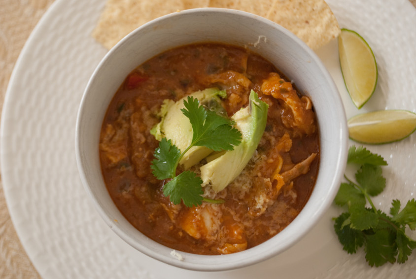 Chicken-Tortilla-Soup-with-Cilantro-and-Avocado